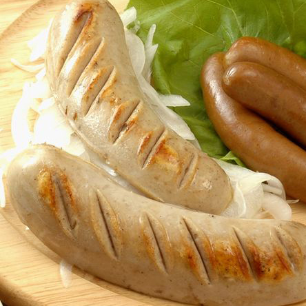 無添加 鹿児島黒豚 短鼻豚 フランクフルト ホワイト 150ｇ(2本入)
