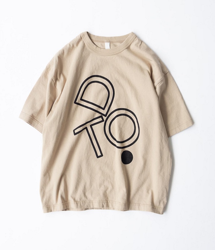 prit　18/1空紡度詰天竺 DOT プリント  Tシャツ（ベージュ） P92646