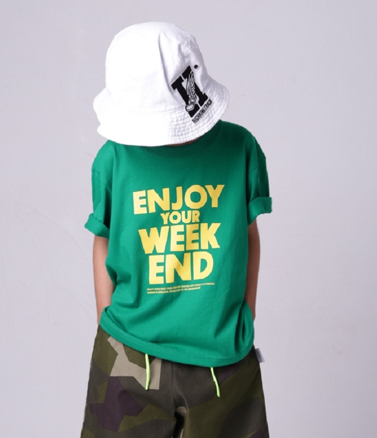 【50%OFF】highking　enjoy short sleeve エンジョイショートスリーブ　グリーン（100～110センチ）