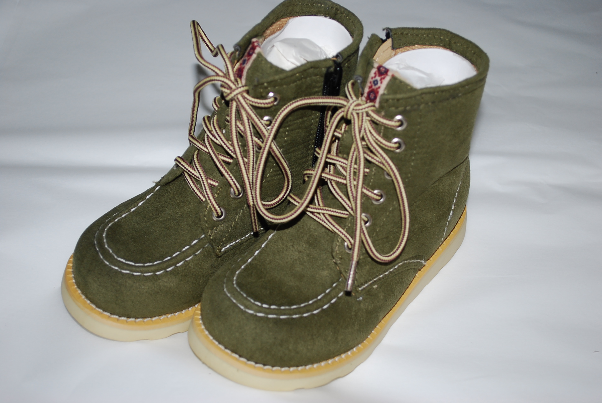 【70%OFF】Ready Mades　ワークブーツ カーキ（19センチ）