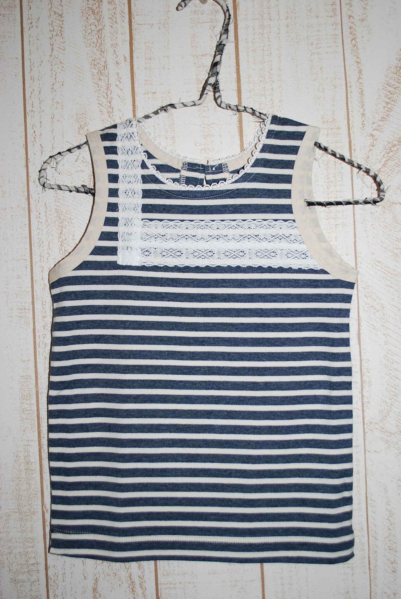 【80%OFF】aneka zephyr ボーダータンク　ネイビー（80センチ）