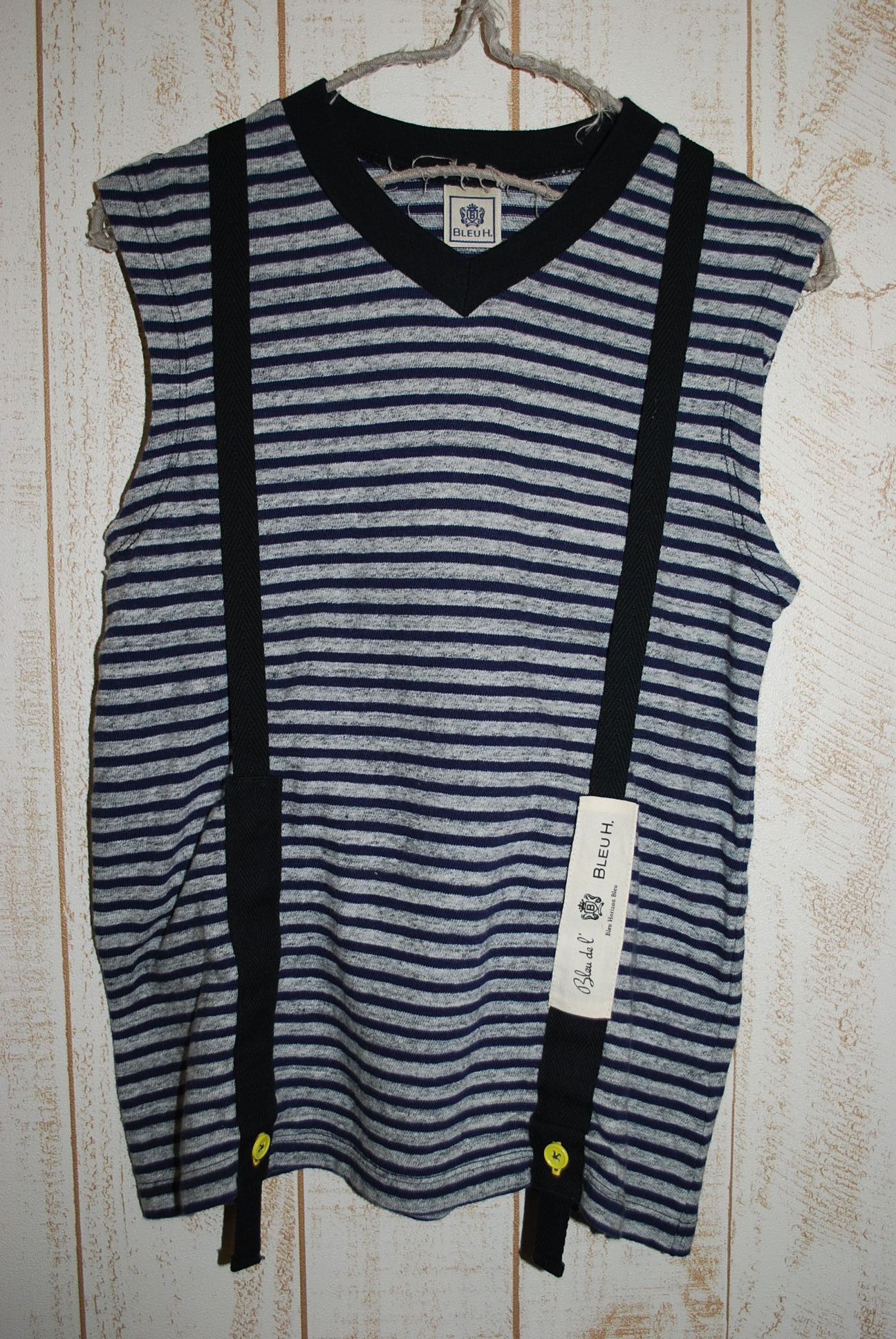 【80％OFF 】BLEU.H　サスペンダー付ロングＴｅｅ　ネイビー(100センチ)