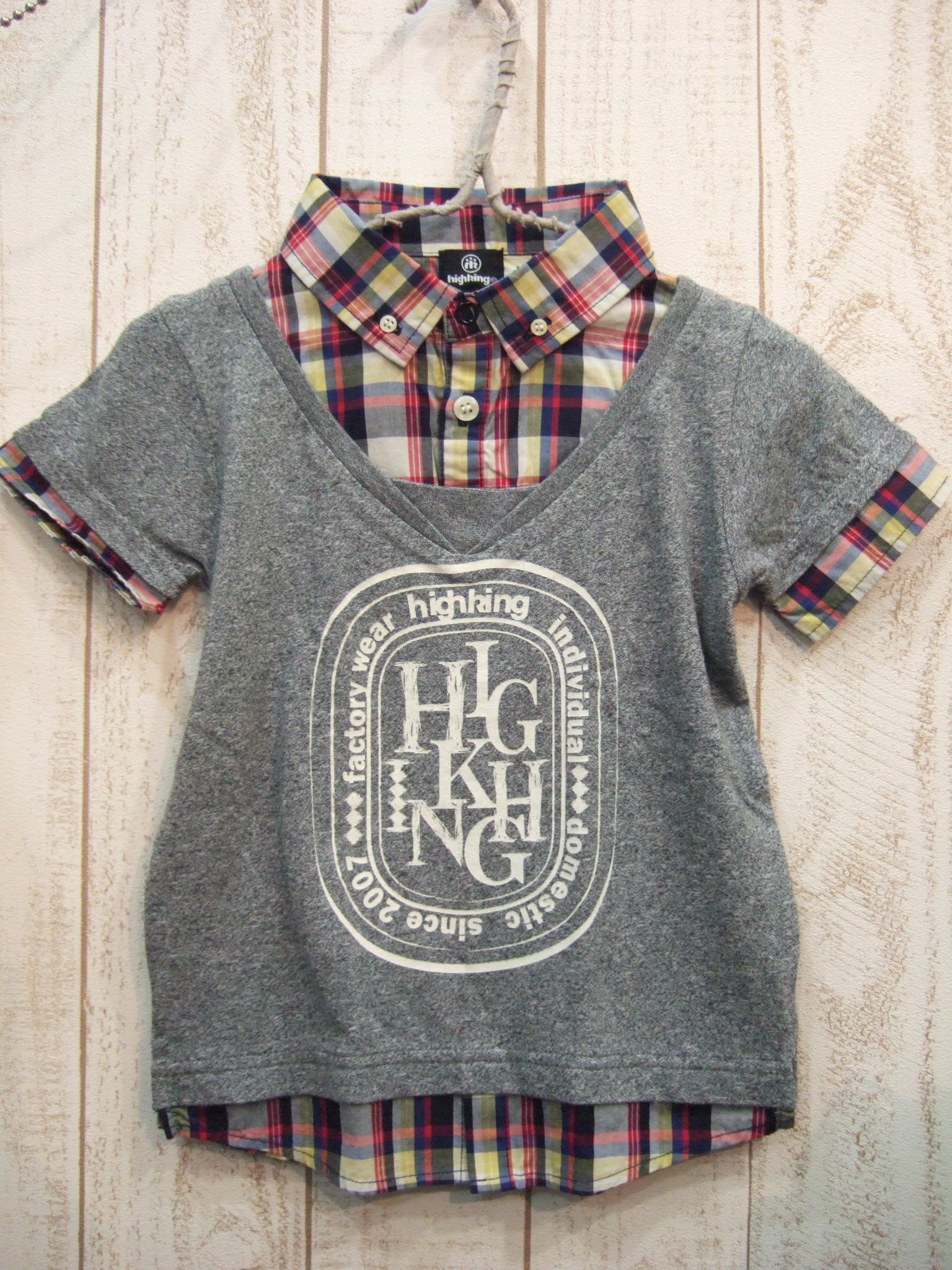 【80％OFF】highking　campbell shortsleeve グレー（110センチ）