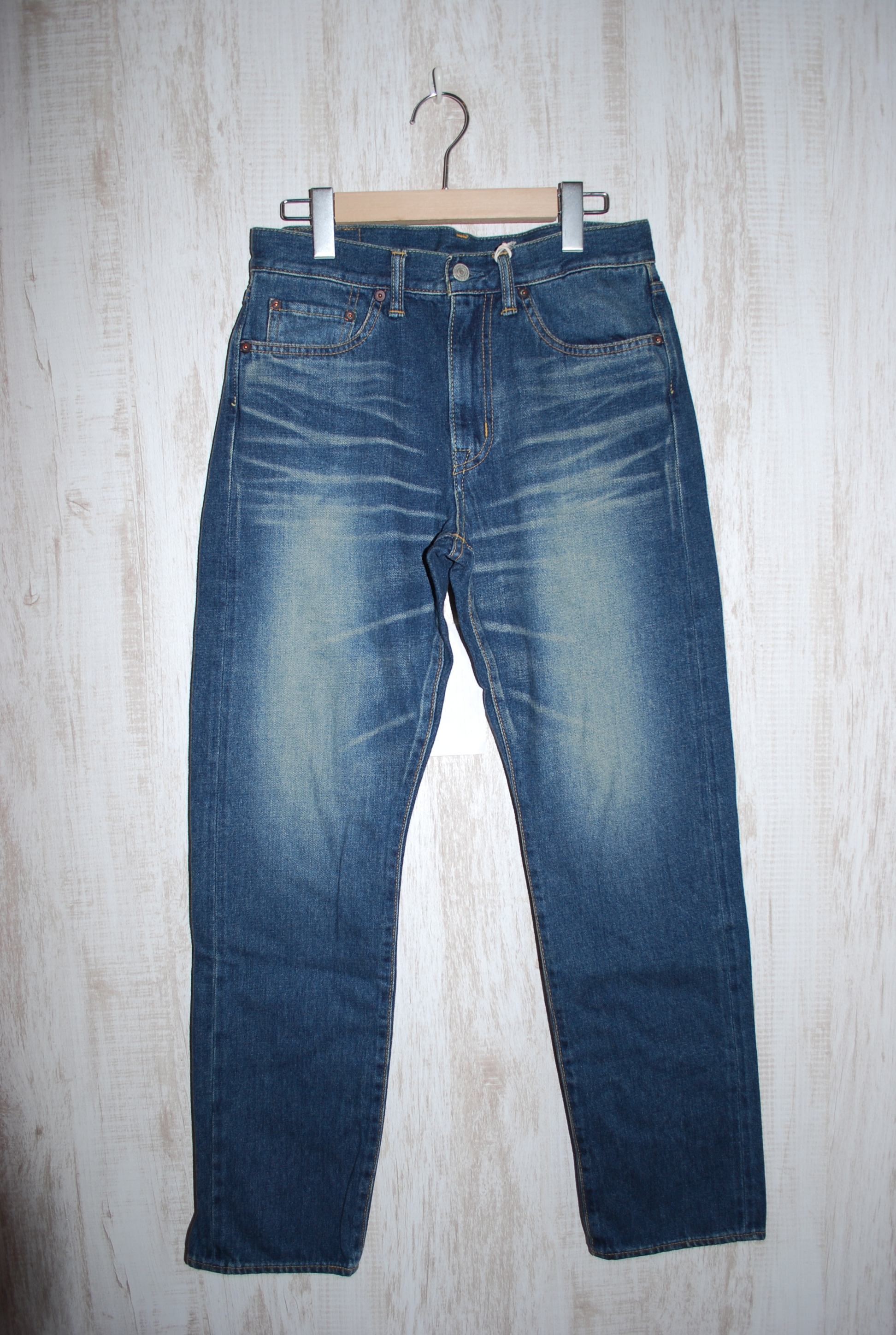 【40%OFF】DEEP BLUE　【定番】12.5oz甘織デニムフルレングスボーイフレンドパンツ（ブルー）