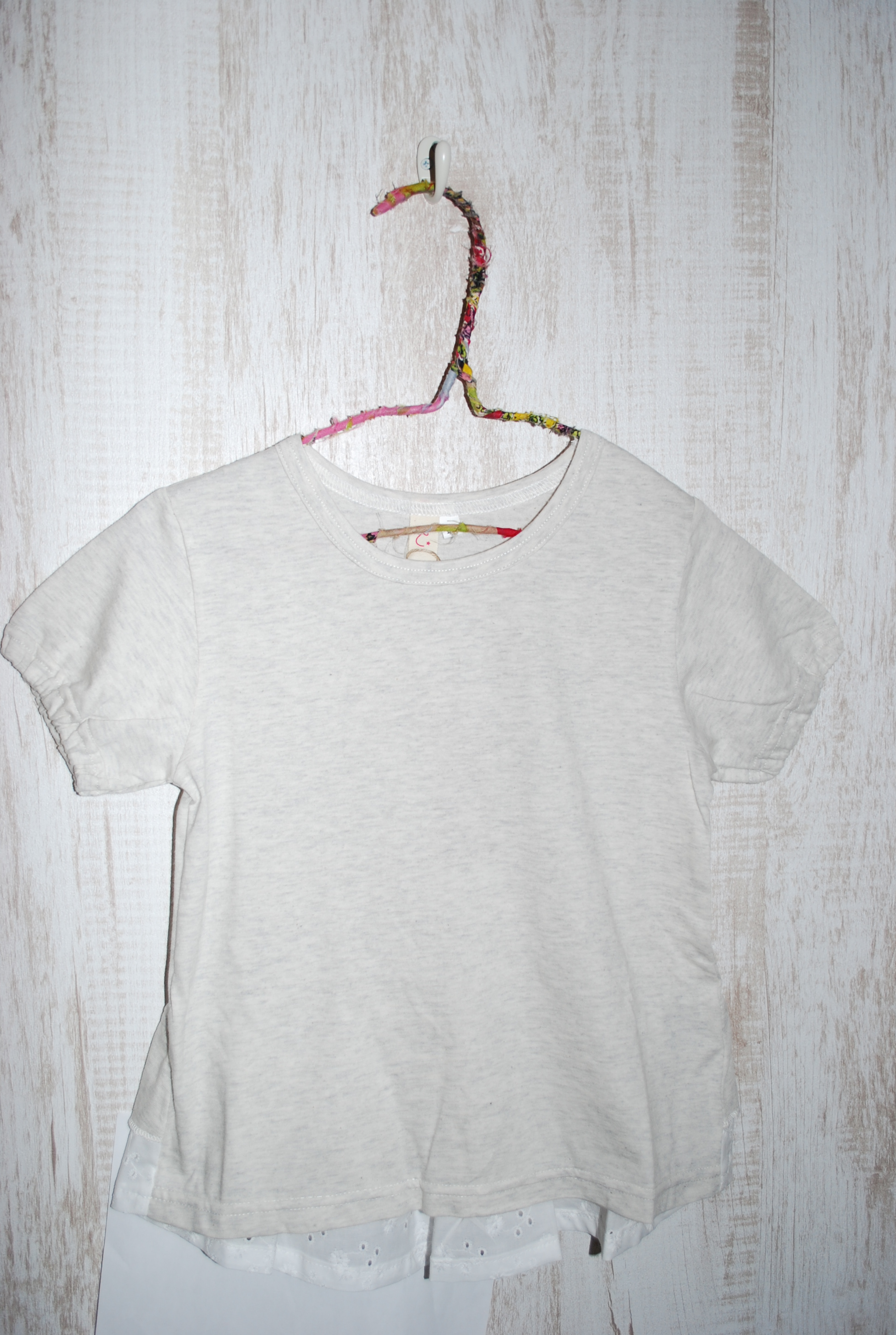 【70％OFF 】honey two　裾レースＴｅｅ　オートミール（100センチ）