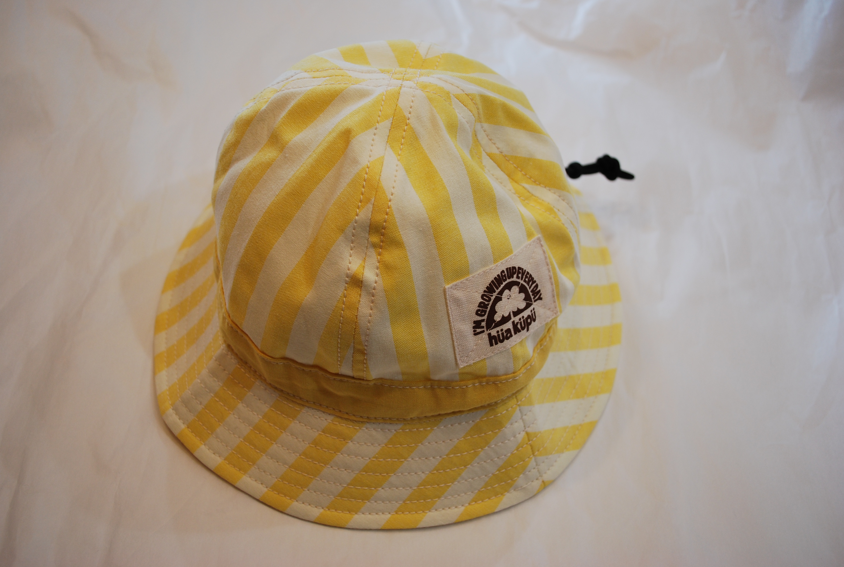 【50%OFF】hua kupu　HAT　イエローストライプ（48～50センチ）