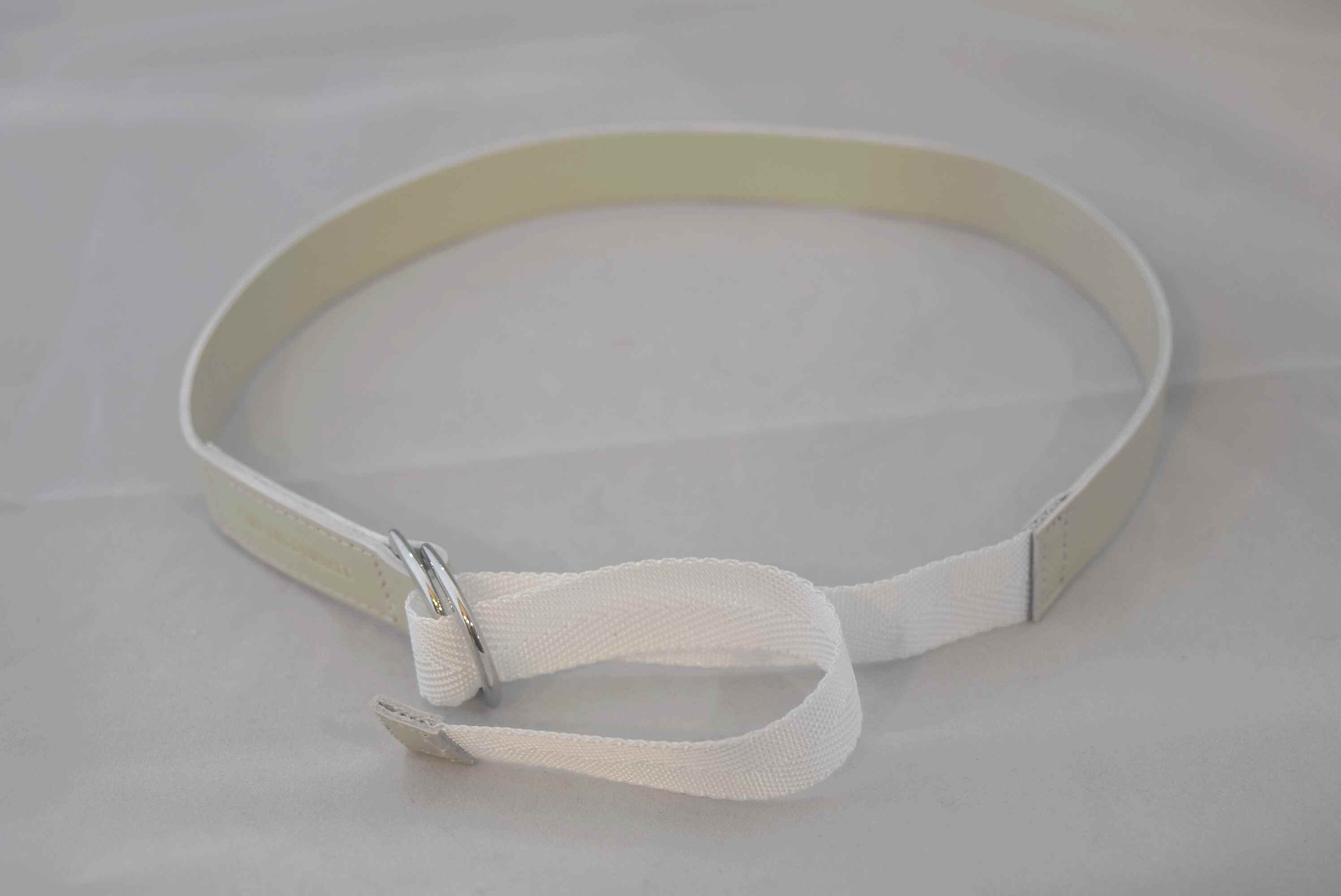 【70％OFF】swap meet market レザー×テープベルト　ホワイト（Kids～Lady's）