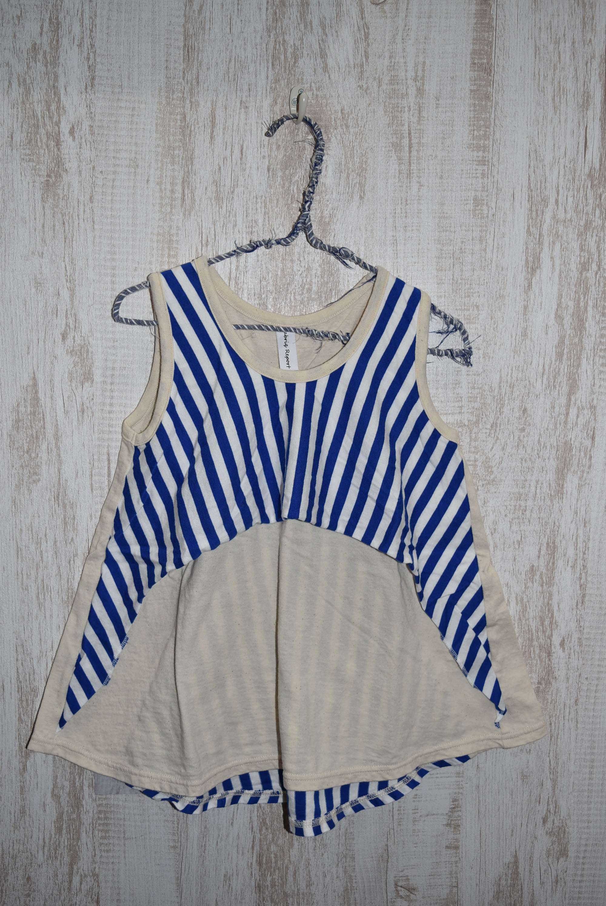 【70％OFF】FABRIQ REPORT 　切替ドレープフリルカットソー　オートミール（140センチ）