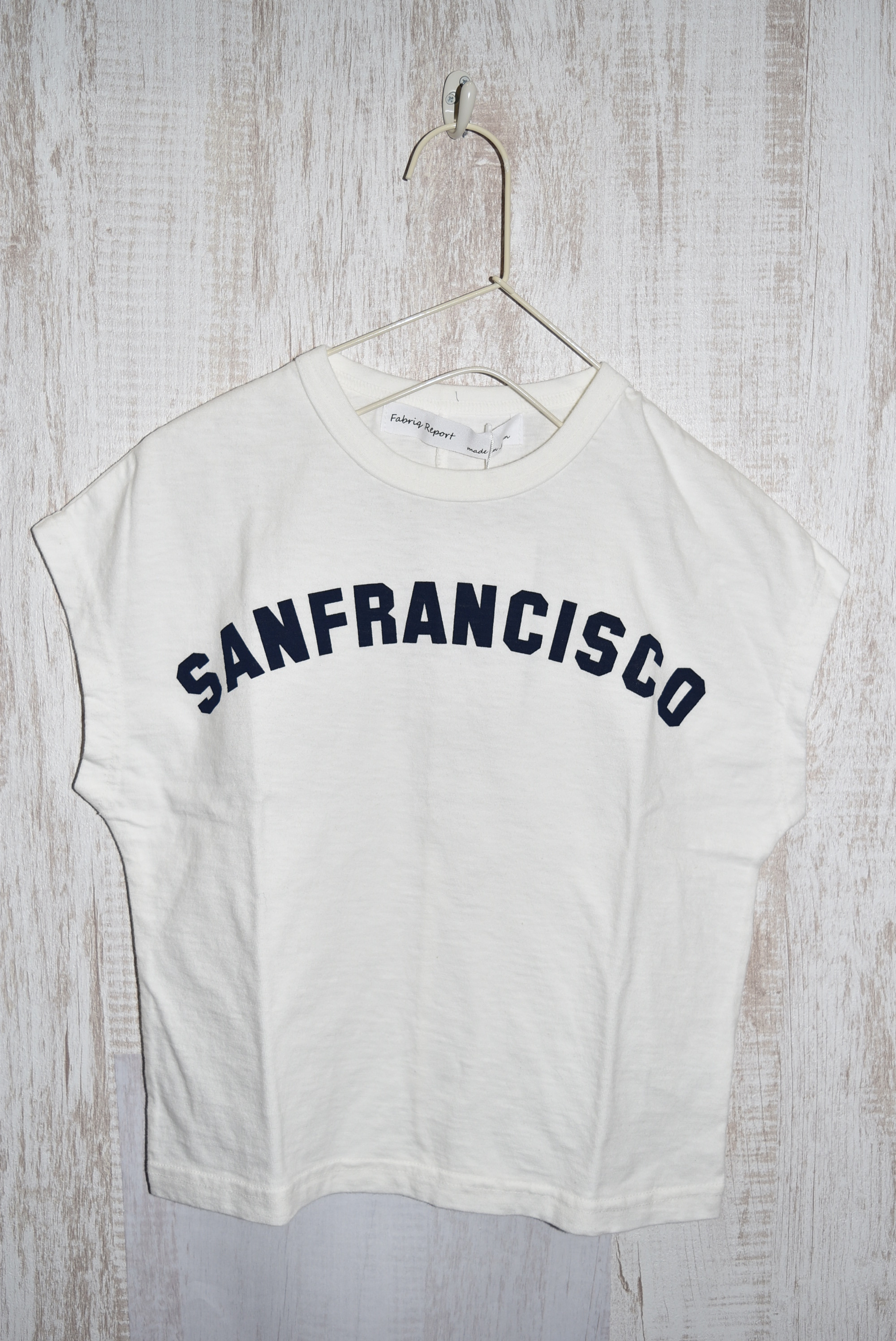 【70％OFF】FABRIQ REPORT 　フレンチドルマンカットソー　オフ（100センチ）