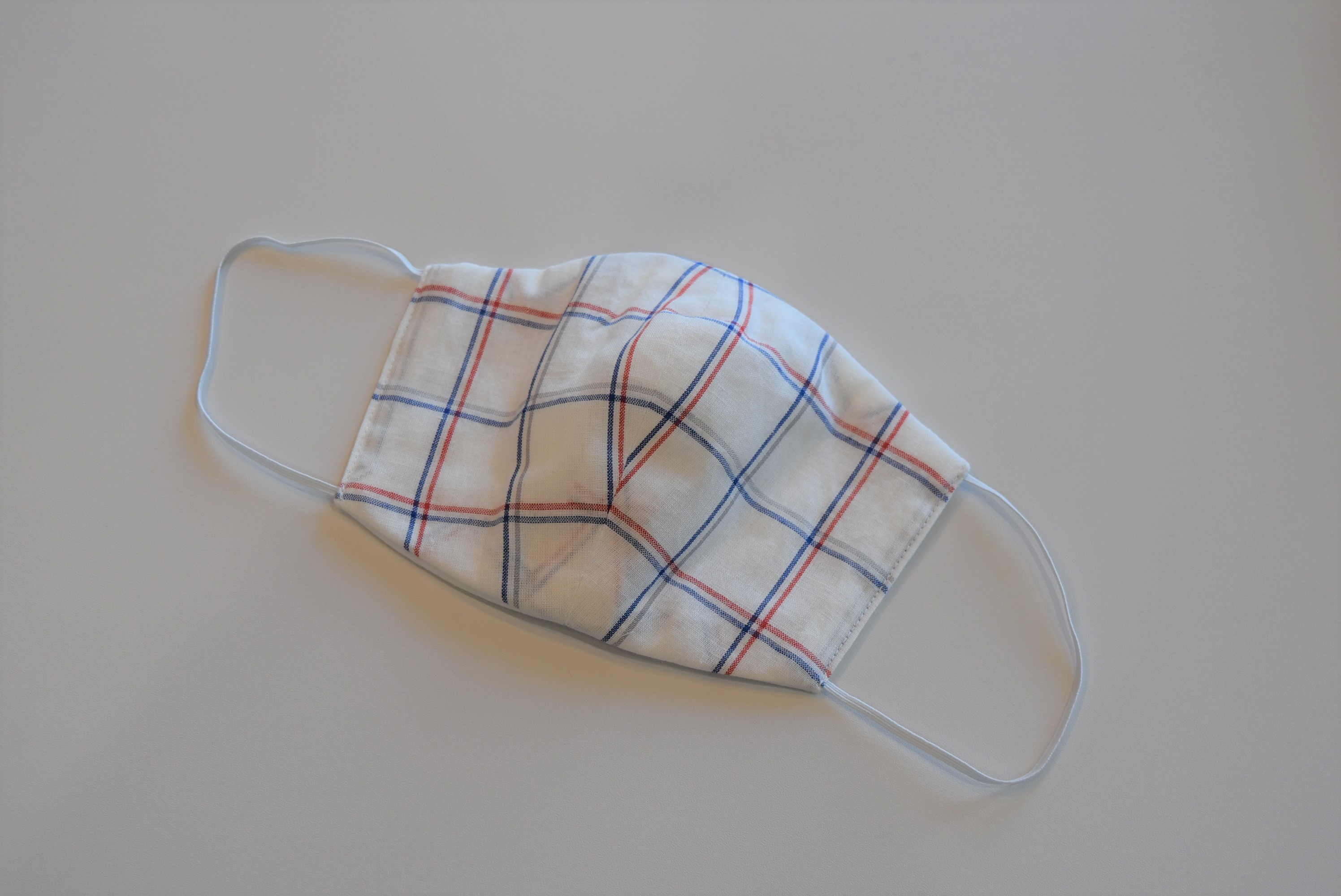 【70%OFF】chloro sister　ガーゼカジュアルマスク（チェックホワイト）　※メール便可