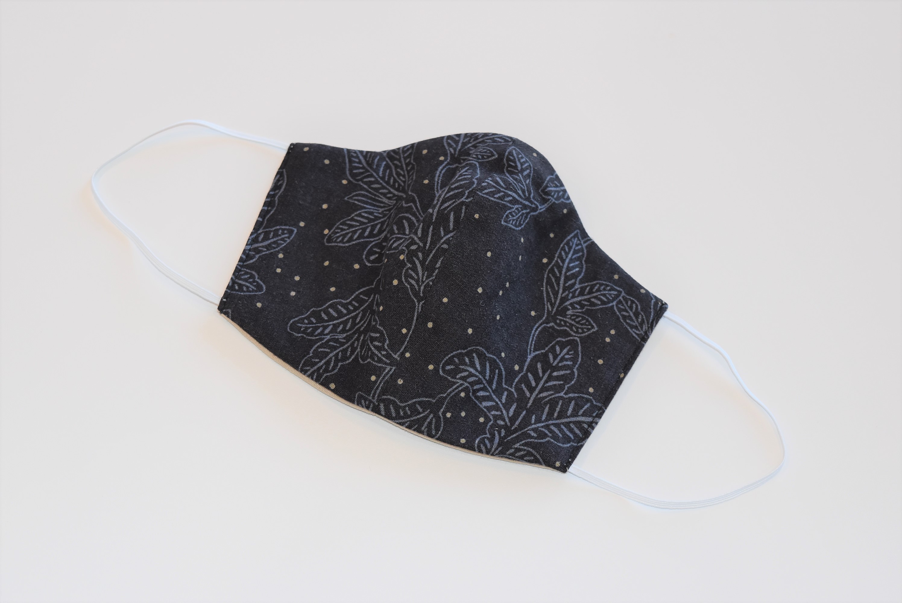 【70%OFF】chloro sister　ガーゼカジュアルマスク（ボタニカルネイビー）　※メール便可