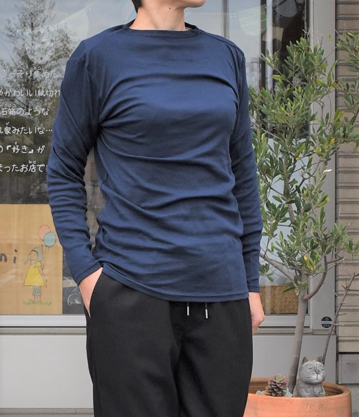 【60%OFF】toujours ensemble  【定番】スーピマフライスハイネック長袖Tシャツ（ダークネイビー） #chloro sister_toujours ensemble