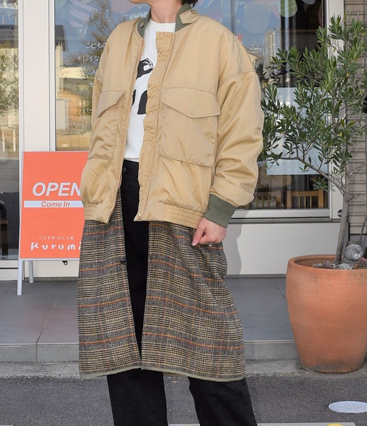 【50%OFF】Go To Hollywood  レングス ギャップ ARMY ジャケット　ベージュ（レディース） #大人冬アウター