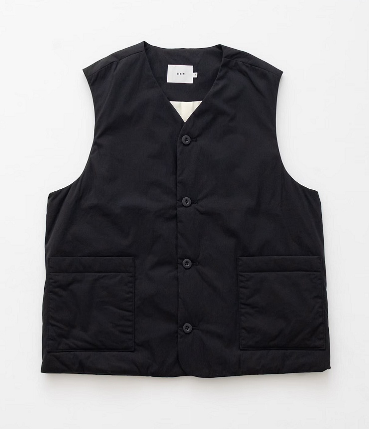【40%OFF】RINEN  綿ナイロンタイプライター(中綿ボンディング) ベスト（ブラック） R27601
