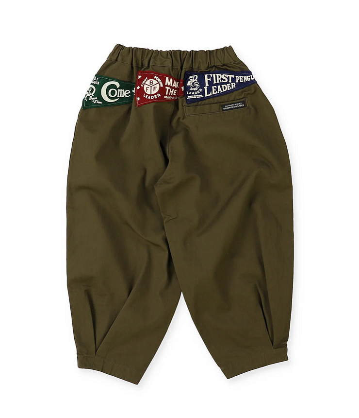 【40%OFF】DENIM DUNGAREE 　チノ バルーン パンツ　カーキ（115、135センチ）   22580613