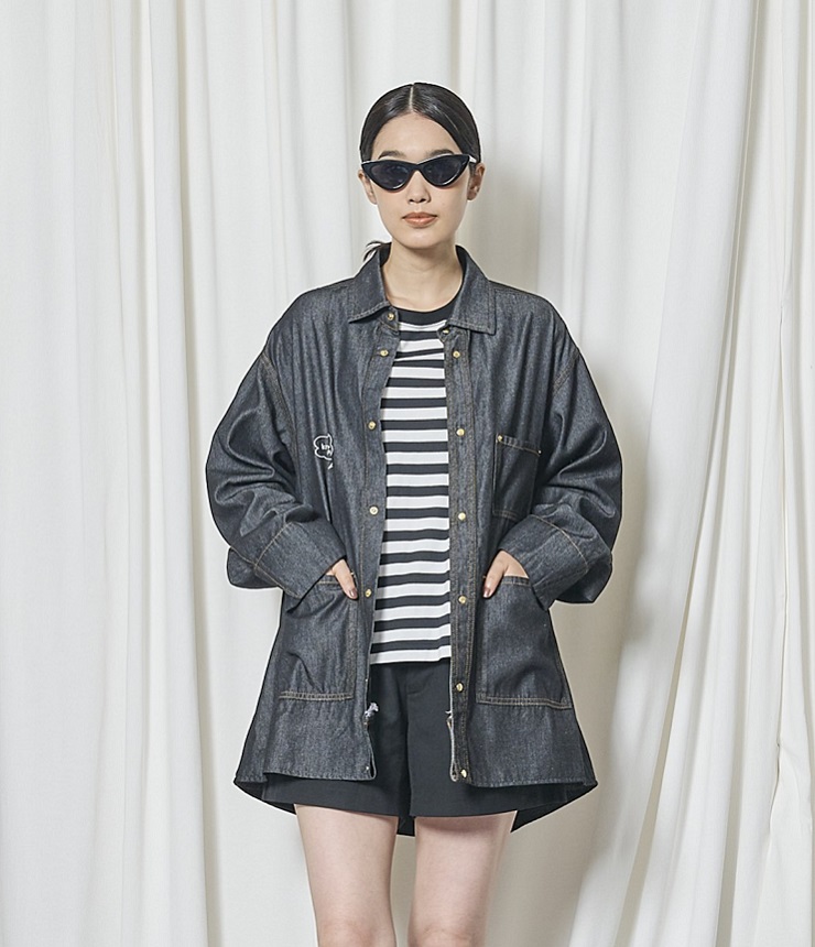 THOMAS MAGPIE　 ライトデニム ジャケット（ブラック） 2261101