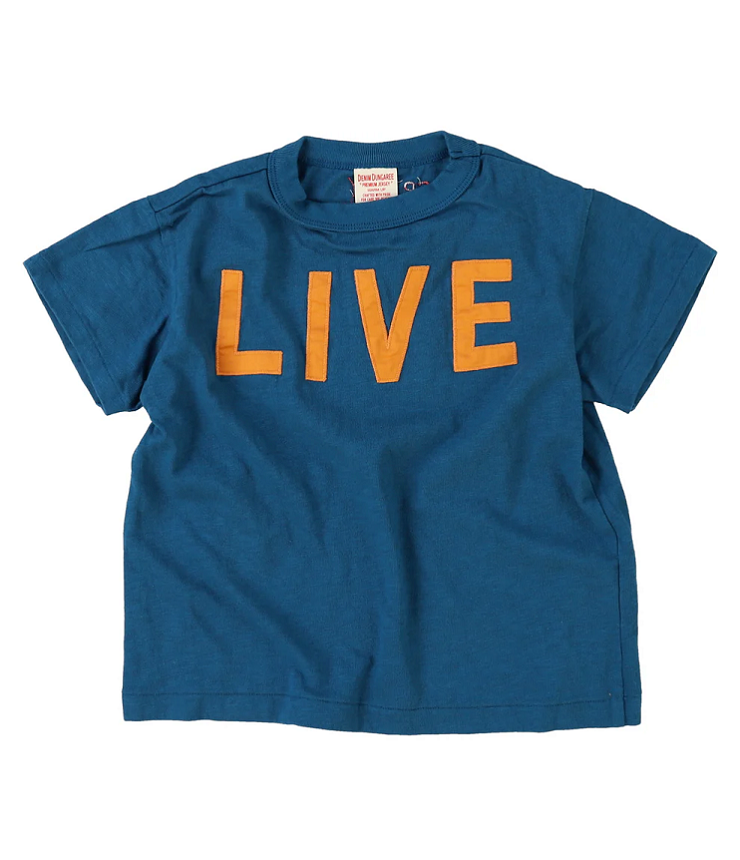 DENIM DUNGAREE　天竺 LIVE  TEE　オールドネイビー（135センチ）  22620408