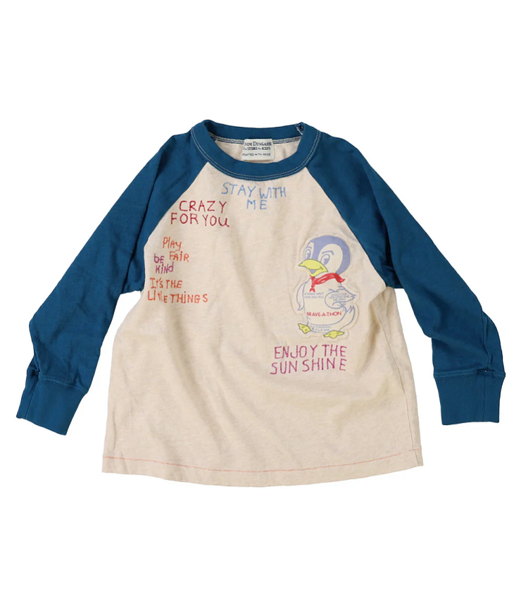 DENIM DUNGAREE　天竺 STAY WITH ME  TEE　オフホワイト  22620417