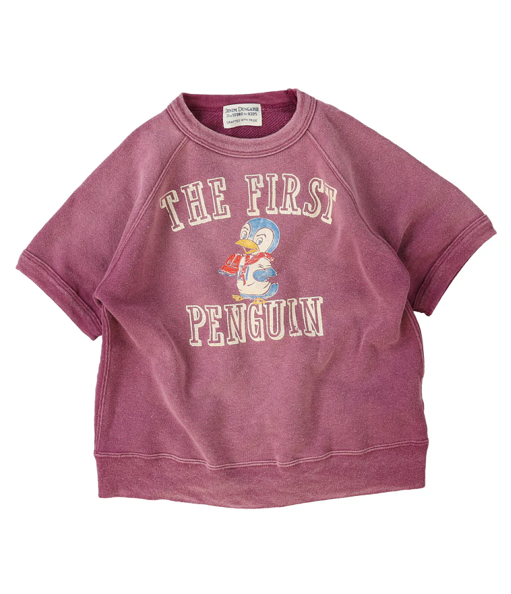 DENIM DUNGAREE　ビンテージ裏毛 PENNIE S/S スウェット　パープル（105、115センチ）  22620420