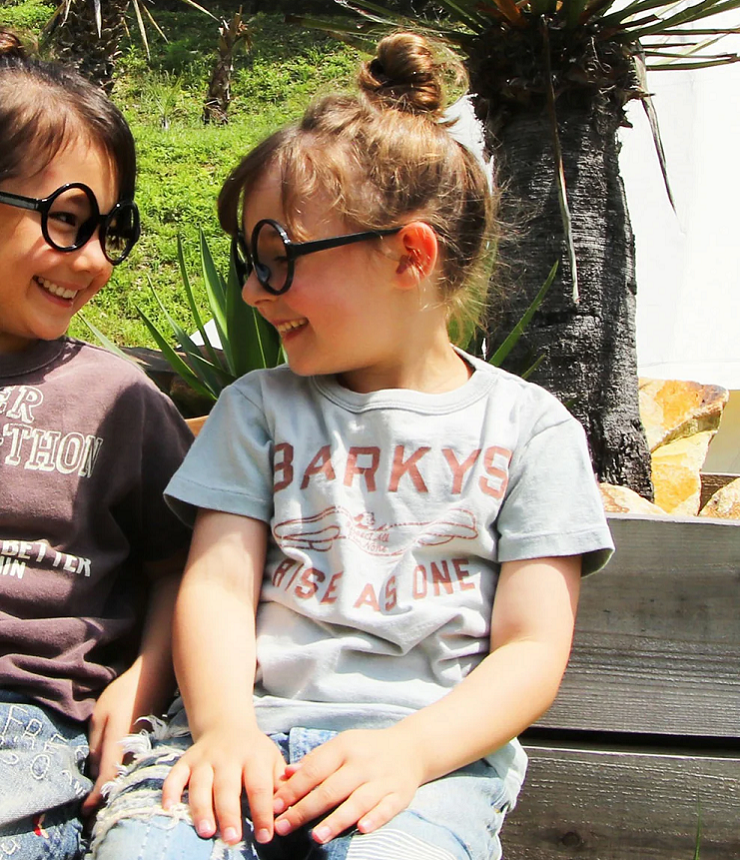 DENIM DUNGAREE　ビンテージ天竺 BARKYS  TEE　ライトグリーン （115センチ）  22620424