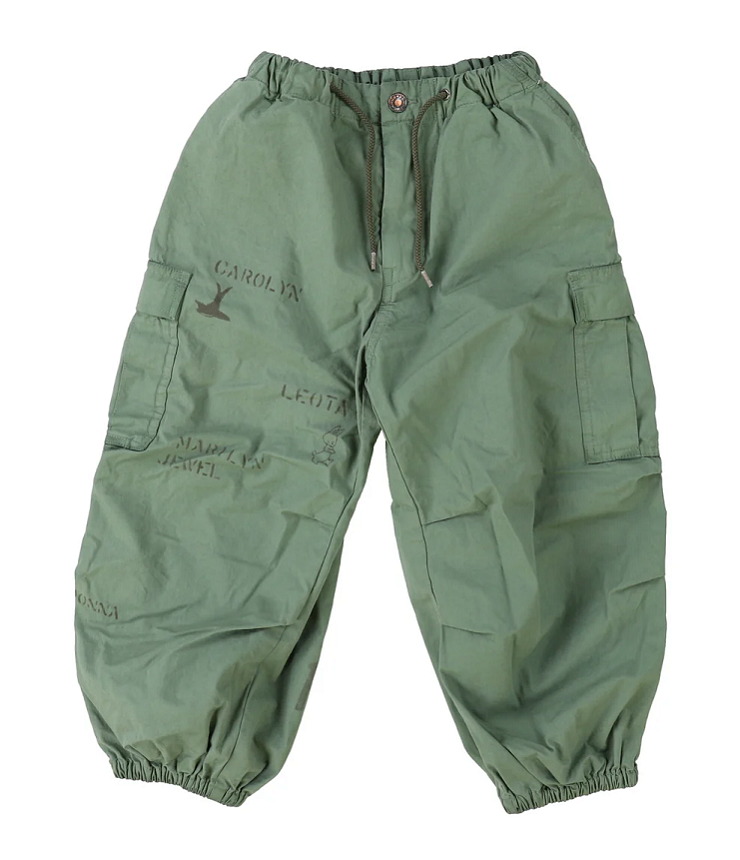 DENIM DUNGAREE　アンティークウェザー カーゴパンツ　カーキ（105～125センチ）  22620629