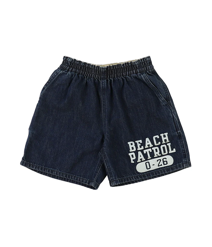 DENIM DUNGAREE　8.5OZデニム ビーチ ショートパンツ　ネイビー（105～135センチ）  22620634