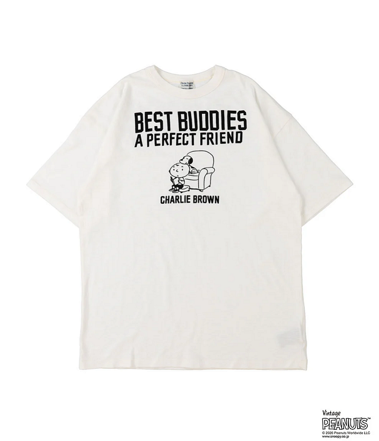 DENIM DUNGAREE　天竺 SNOOPY BUDDIES TEE　ホワイト（レディース）  22621490
