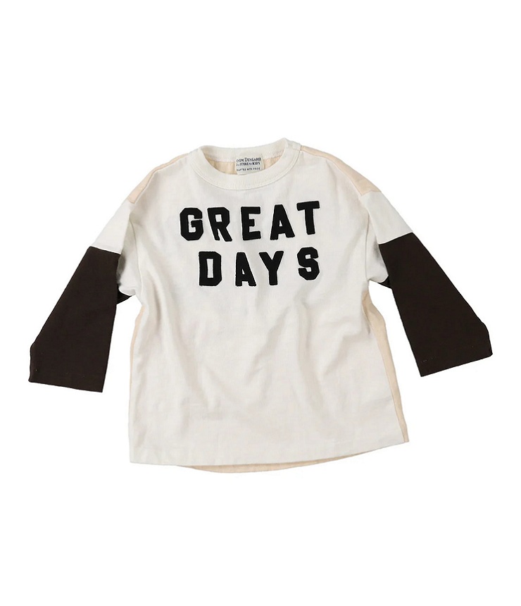 DENIM DUNGAREE　天竺 31  L/S TEE　ブラック（115～135センチ）  22680409