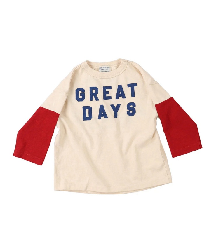 DENIM DUNGAREE　天竺 31  L/S TEE　ダークレッド（115、125センチ）  22680409