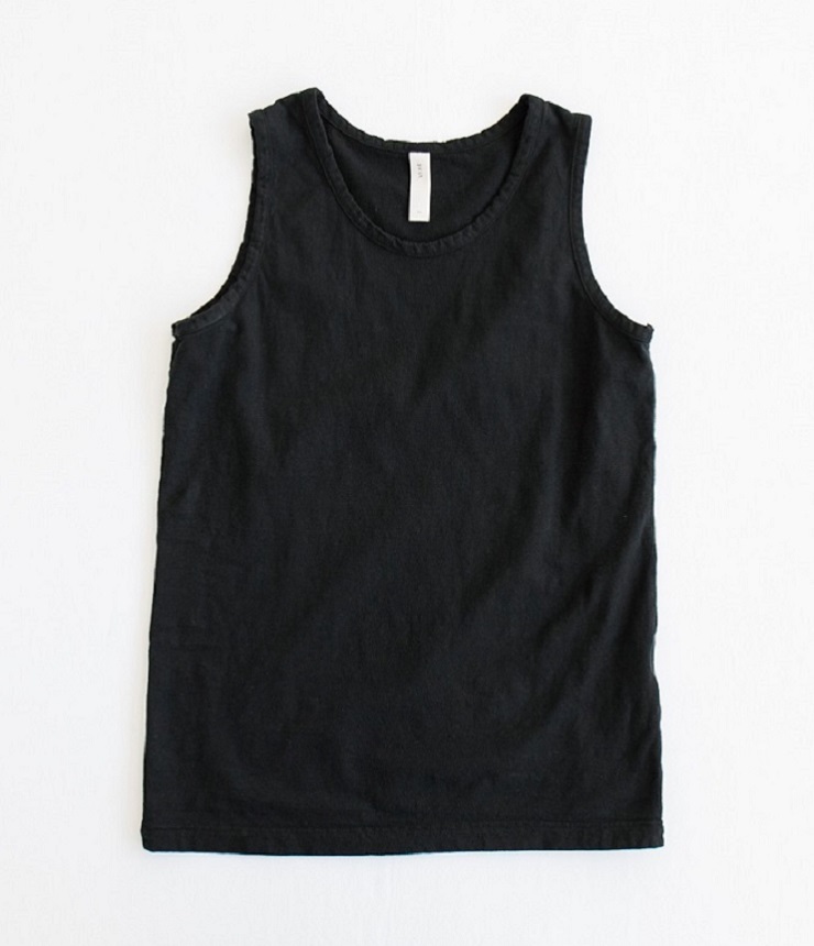 【20%OFF】prit　30/1リサイクルムラ糸天竺  タンクトップ（ブラック）