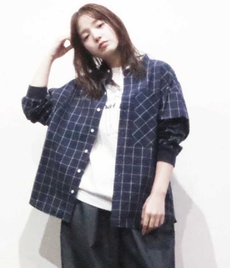 vent blanc　ウェーブボイル ワークシャツ（ネイビーチェック）VB261484