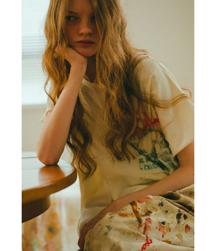 Go To Hollywood　天竺 変形 ワイド TEE　ホワイト（レディース）32620410