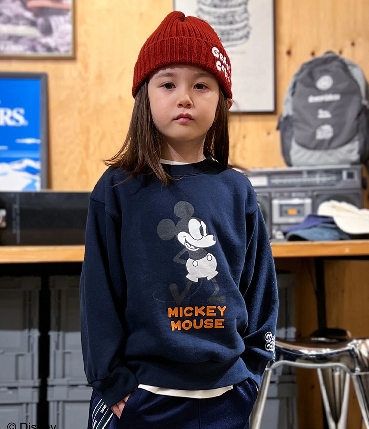 【30%OFF】GROOVY COLORS　裏毛 MICKEY MOUSE スウェット