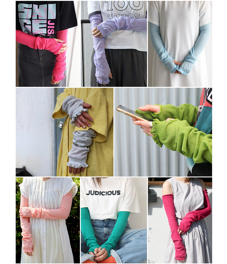 tawara　UVカット カラフル アームカバー (フリルあり)  T60566 #KIVIS DOU_TAWARA #UV対策