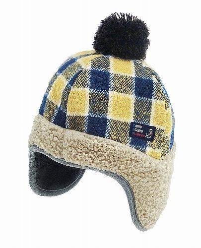 【50%OFF】stample　チェック＆ボアウインターキャップ（46～48センチ）
