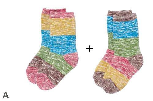 【50％OFF 】stample  2P裏パイルスラブ切り替えクルーソックス（10～12センチ）