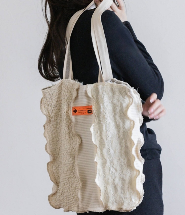 REHERSALL　リブパッチトート（ホワイト）  WG-1139