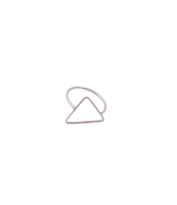 【20%OFF】maitri　Ring フラット リング 三角 図形（シルバー）