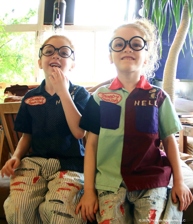 【50%OFF】DENIM DUNGAREE　ツイル SNOOPY Tシャツ　クレイジー（100～120センチ）