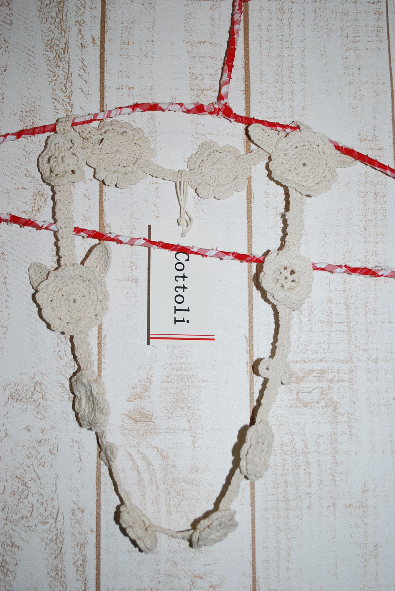 ～SALE～　cottoli　カギ針編みモチーフのネックレス