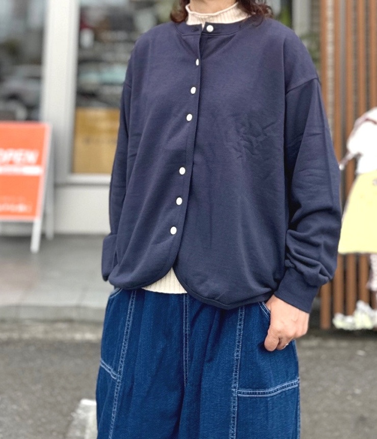 chloro sister  2WAYミニ裏毛 カーデ（チャコール） CS6378  #chloro sister_toujours ensemble