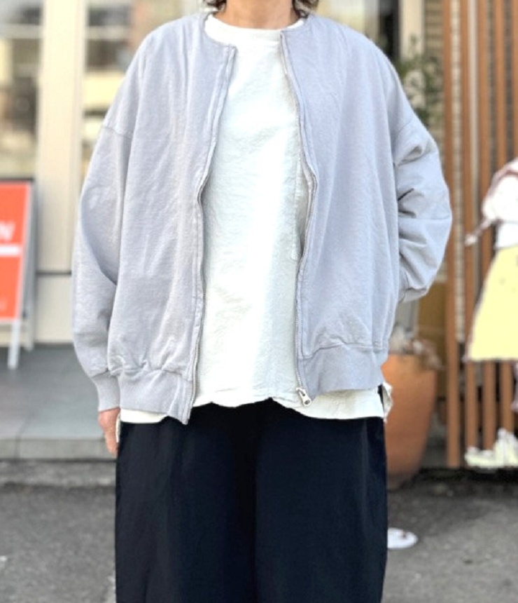 prit　40/1DEPENDランダムミニ裏毛 ZIPブルゾン（グレー） P91600