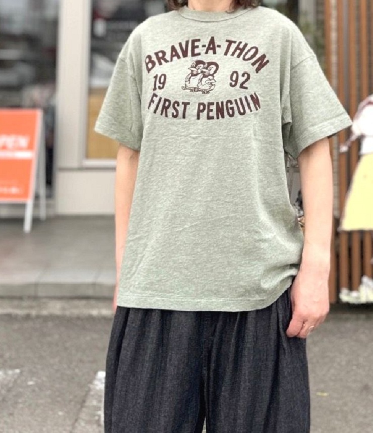 DENIM DUNGAREE　天竺 FIRST PENNIE TEE　ライトグリーン（レディース）  22620400
