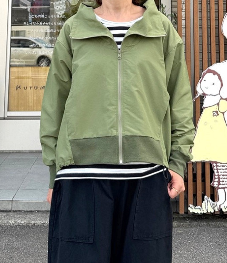 【40%OFF】chloro sister  C/Nクロス Aライン ブルゾン（カーキ） CS6355  #chloro sister_toujours ensemble