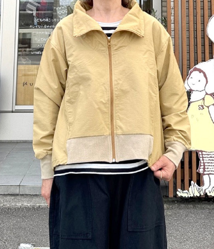 【40%OFF】chloro sister  C/Nクロス Aライン ブルゾン（ベージュ） CS6355  #chloro sister_toujours ensemble