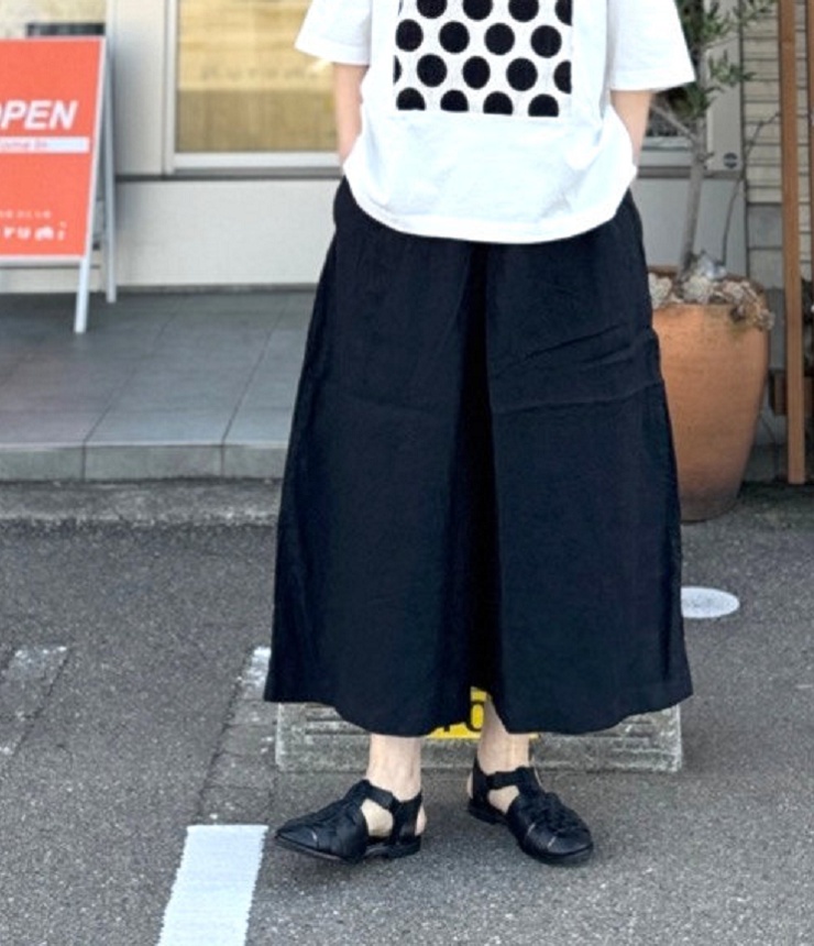 prit　40/1フレンチリネン ペンギン パンツ（クロ） P72609