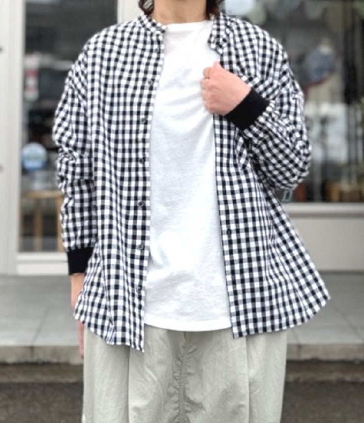 vent blanc　ウェーブボイル ワークシャツ（ギンガム）VB261484