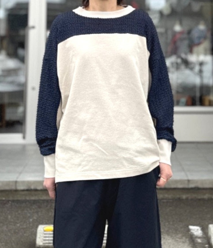 STELLA CIFFON　Tiered russell & Breakthrough terry Top （ベージュ） ST1-26503