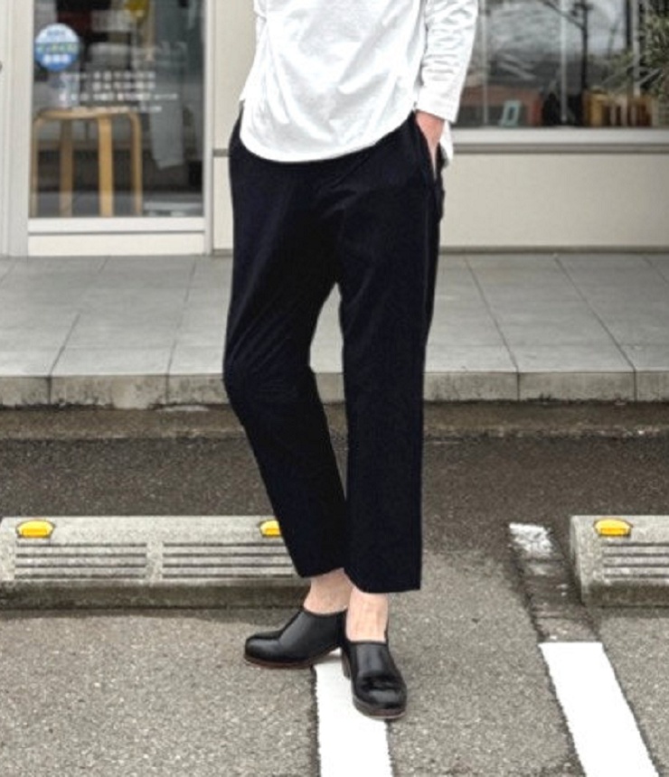 prit　綿麻ストレッチ テーパード イージーパンツ（クロ） P71630 #オケージョン