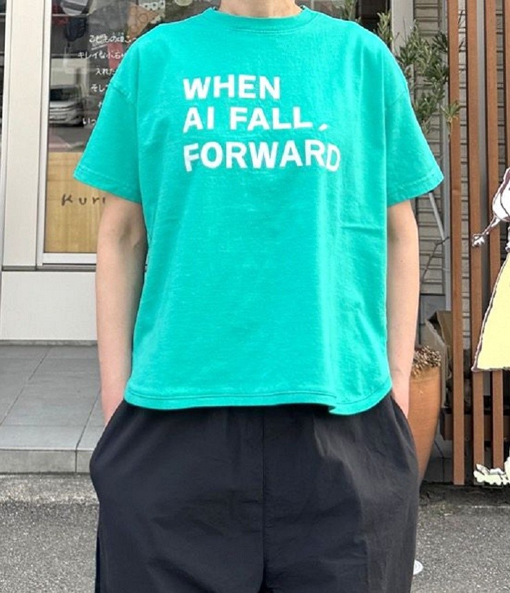 【40%OFF】PACIFIC PARK STORE  17/1BD天竺 ヘムラウンド プリント Tee（グリーン） #PACIFIC PARK STORE_7th GATE